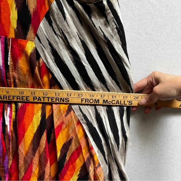 Kaktus boho Striped Women's Tank top cotton dress Sz S - Picture 11 of 12